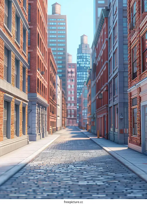 City Street Scene Illustration