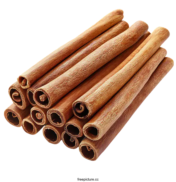 [Transparent Background PNG]Cinnamon Sticks Close-up on White Background