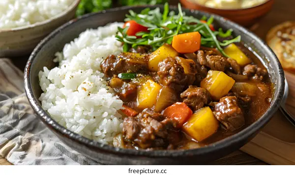 Japanese beef curry with rice