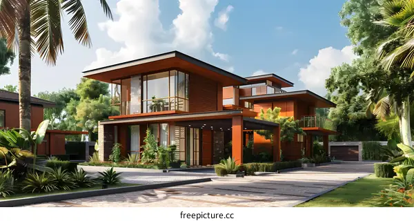 Modern Tropical Home Exterior