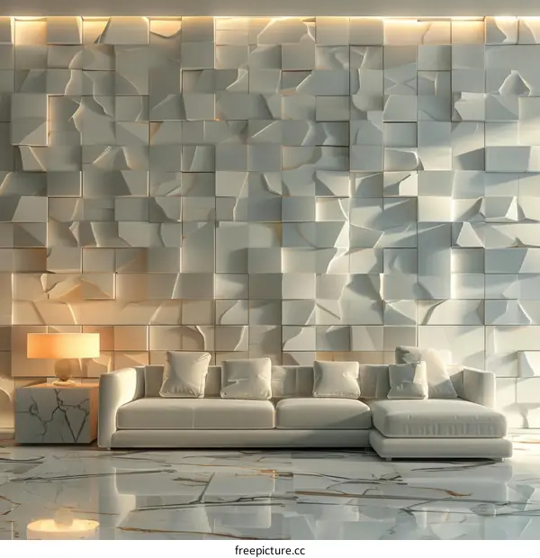 Modern Interior Design with Geometric Wall Art