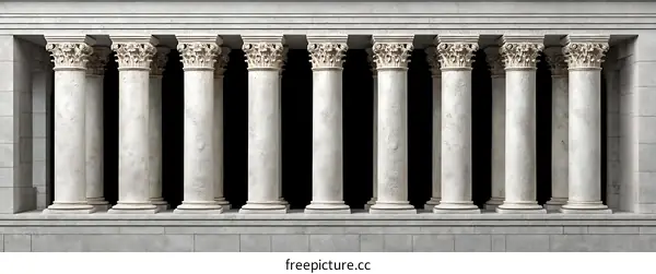Classical Architectural Columns Facade