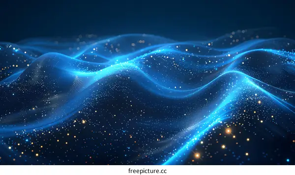 Blue Wavy Sci-fi Background