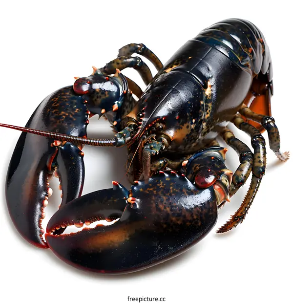 Fresh Lobster on White Background
