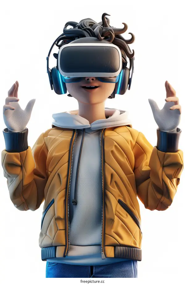 Boy Experiencing Virtual Reality