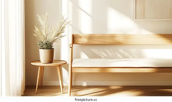 Modern Minimalist Living Room Scene