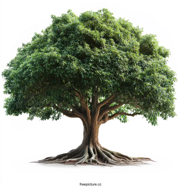 [Transparent Background PNG]Majestic Tree with Extensive Roots