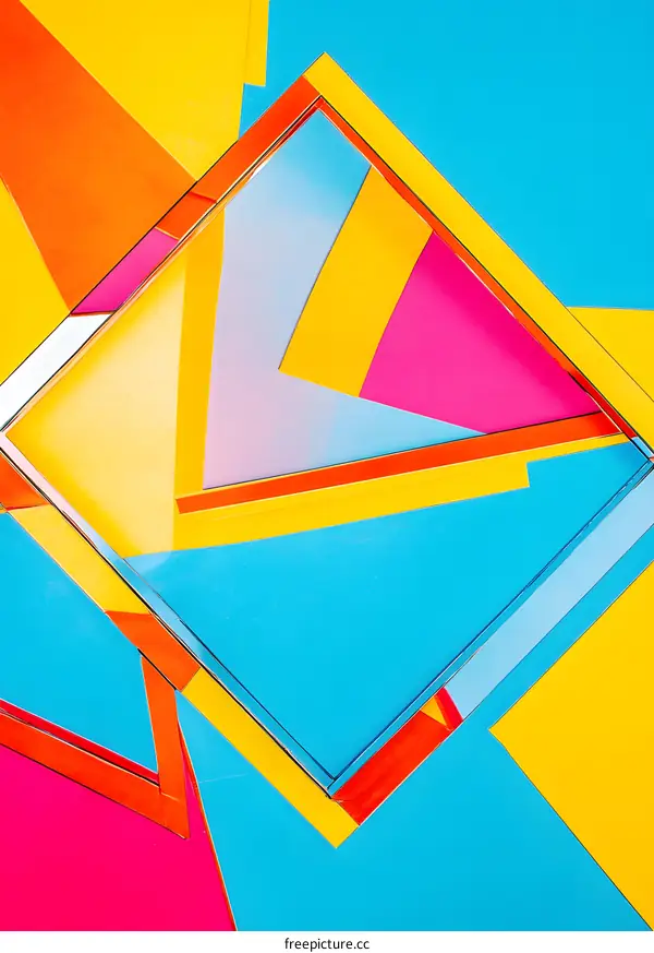 Abstract Geometric Shapes with Vibrant Colors