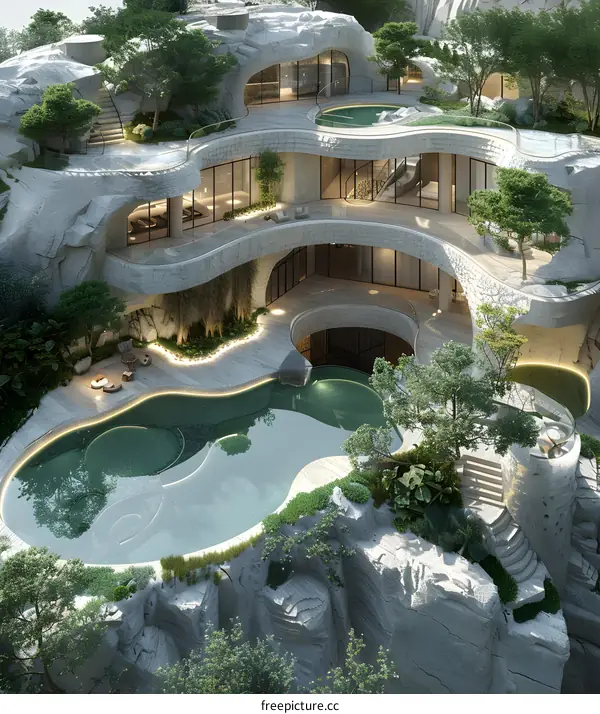 A Modern House Built on a Mountain