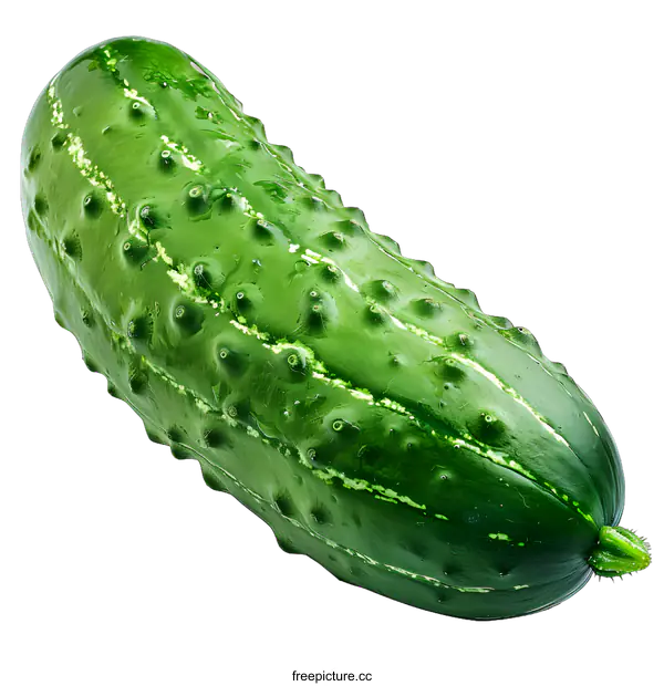 [Transparent Background PNG]Single cucumber isolated on white background
