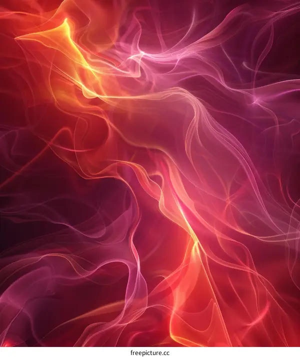 Abstract Red and Orange Swirls Background