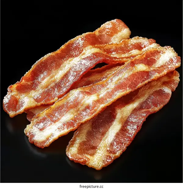 Crispy Bacon Strips Close-up