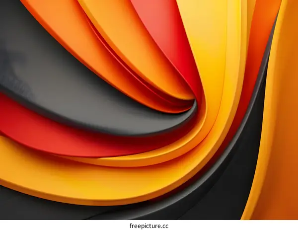 Abstract Background With Colorful Curved Shapes