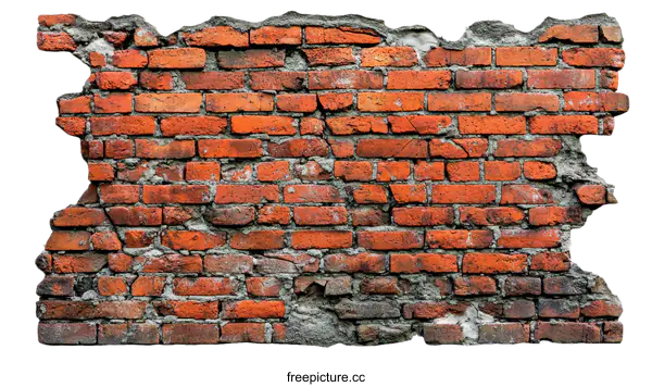 [Transparent Background PNG]Aged Brick Wall Texture Background