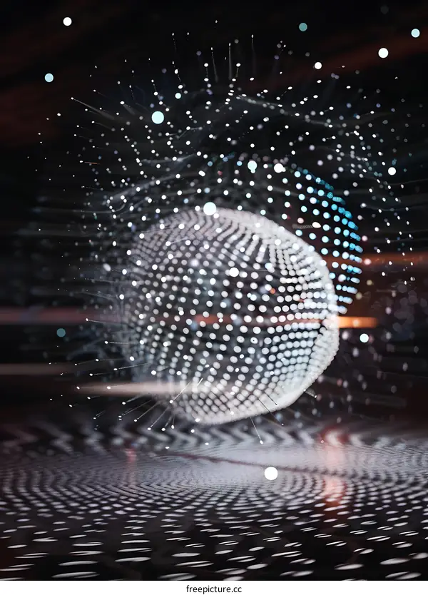 Abstract Globe of White Lights