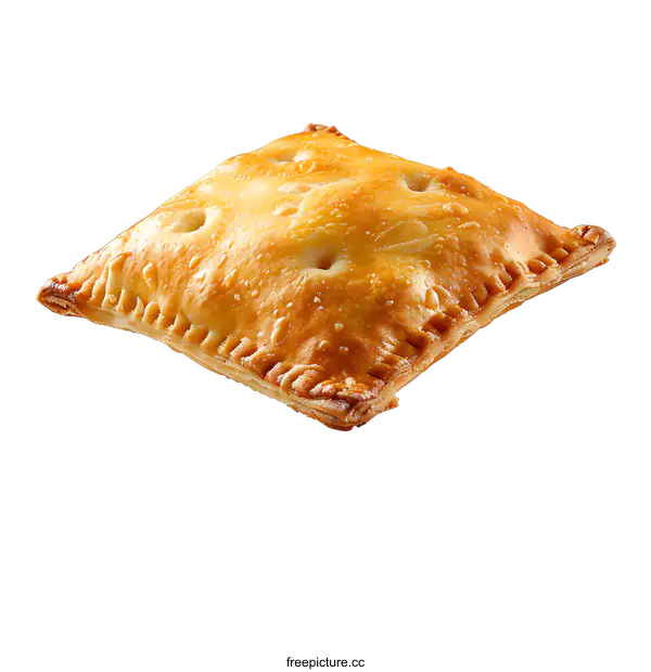 [Transparent Background PNG]A square baked pie isolated on a white background