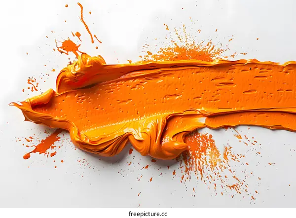 Orange oil paint texture