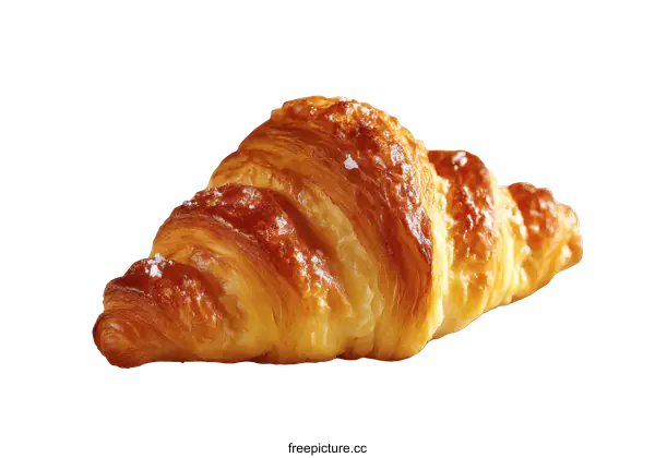 [Transparent Background PNG]Delicious Freshly Baked Croissant Close-up