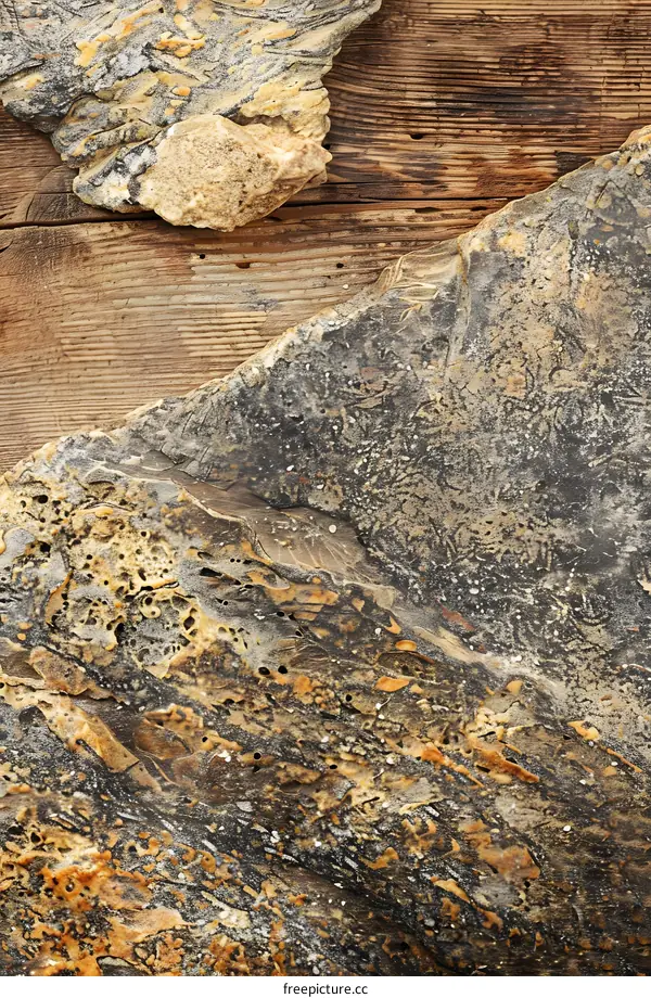 Close Up of Weathered Stone Texture