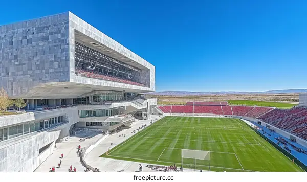 Modern Stadium with Striking Architecture