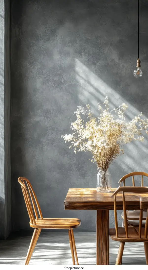 Rustic Dining Area with Natural Light
