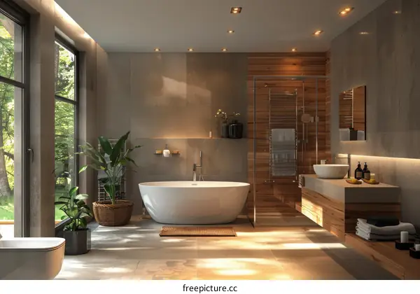 Modern Minimalist Luxury Bathroom Interior Design