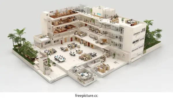 Detailed Architectural Design of a Modern Office Building