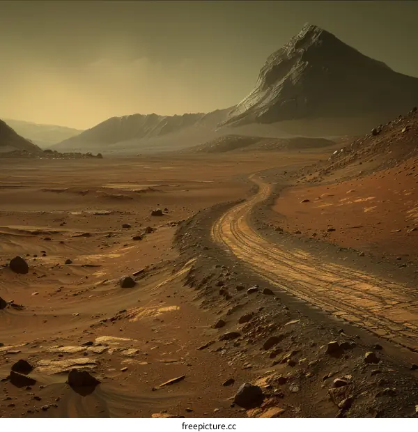 Mars Perseverance Rover Tracks