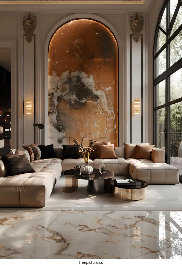 Modern and minimalist living room interior design