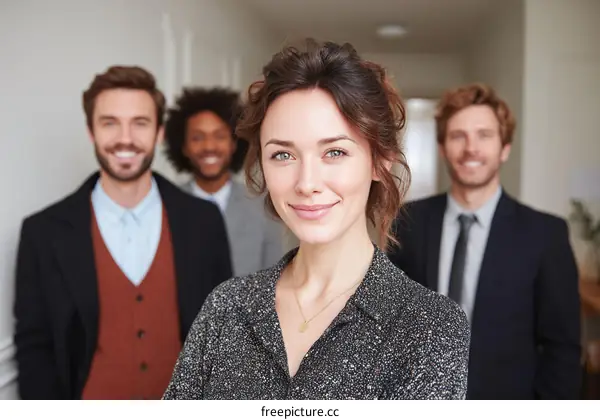 Business Team Portrait in Modern Office