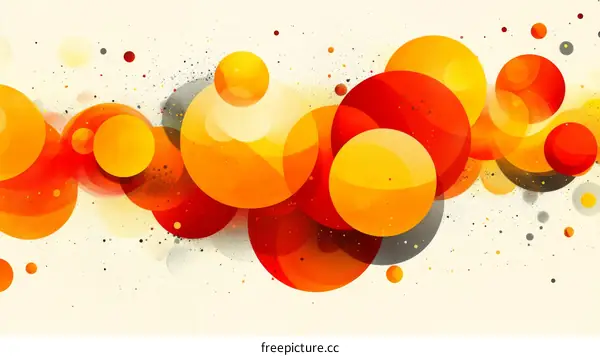 Abstract Colorful Circle Composition Design