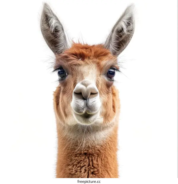 Llama Portrait: Close-Up of a Curious Animal