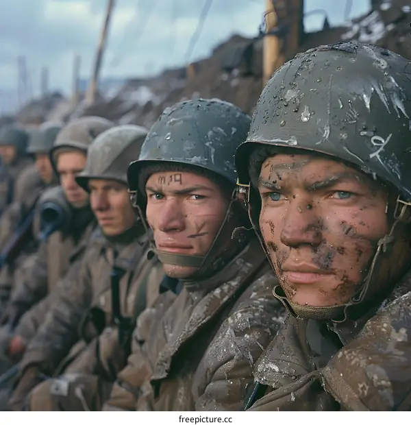 Korean War soldiers in winter gear
