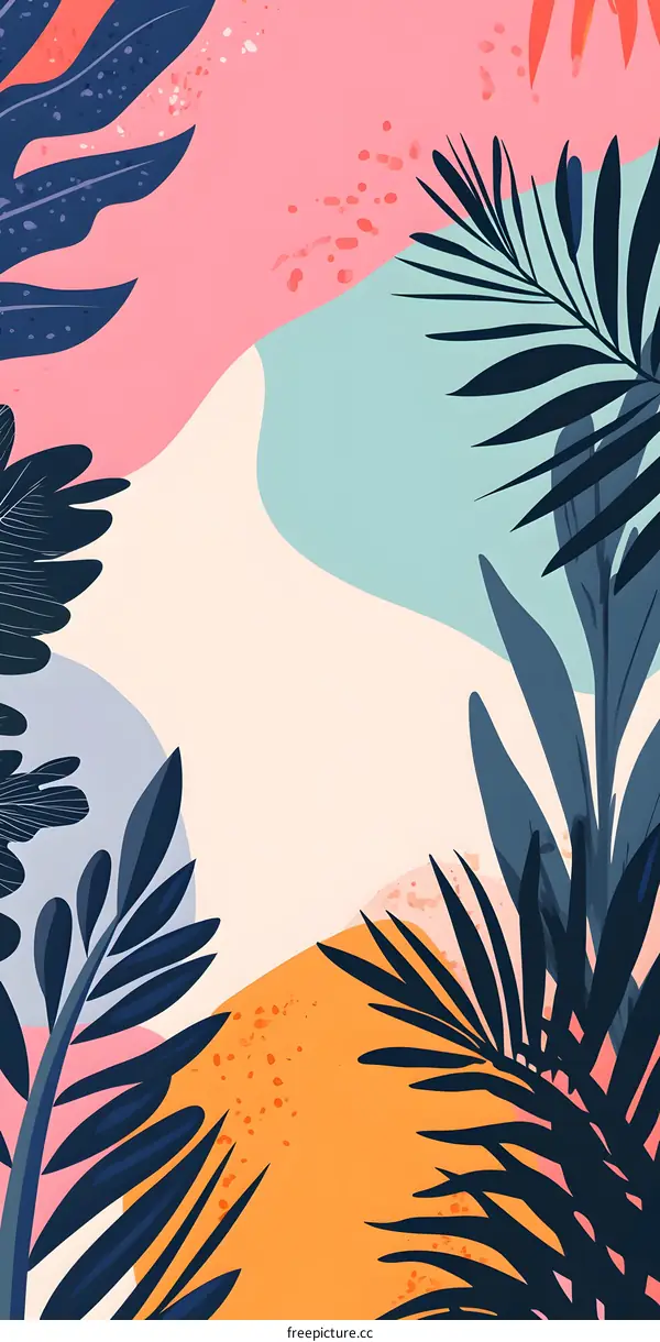 Tropical Leaves Abstract Pattern Background