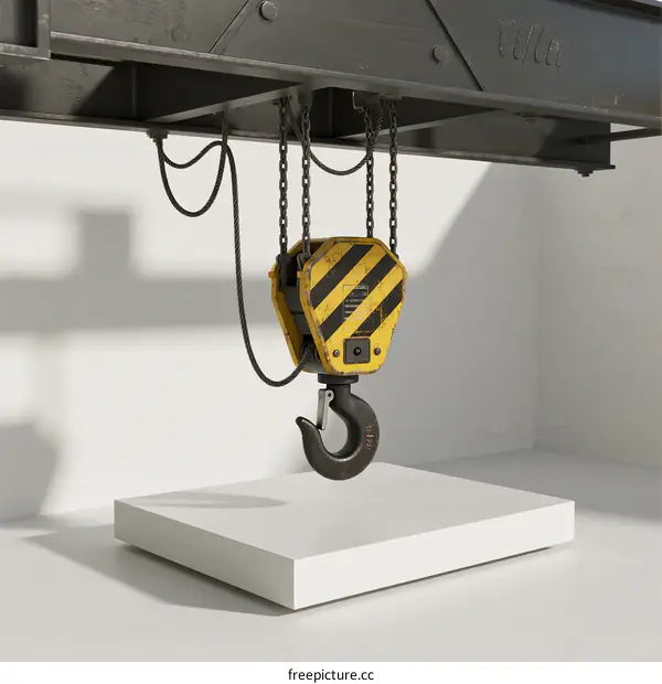Industrial Hook Lifting Equipment Suspended from Ceiling