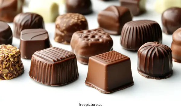 Assortment of Delicious Chocolate Candies