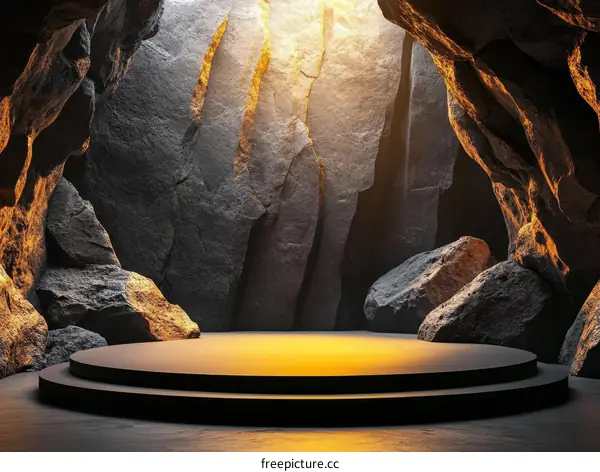 Cave Scene with Circular Platform