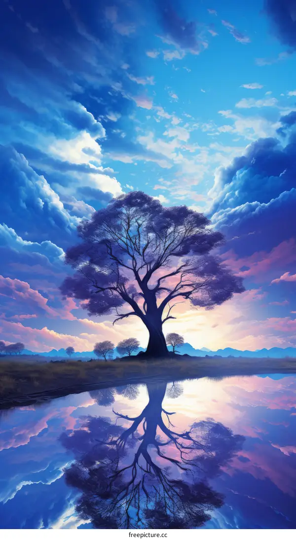 Lonely Tree at Sunset