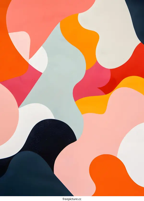 Abstract Colorful Shapes Wall Mural