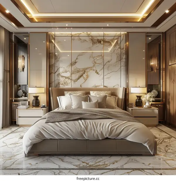 Luxury Bedroom Interior Design Illustration