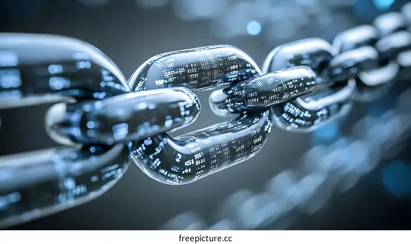 Digital Chain Technology Illustration