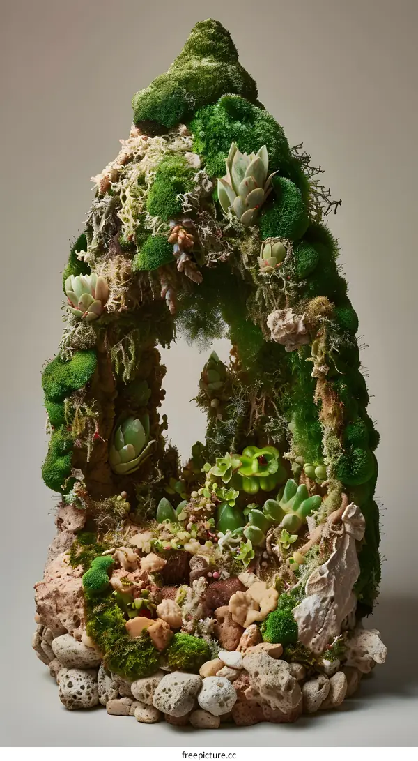 Moss and Succulent Miniature Garden