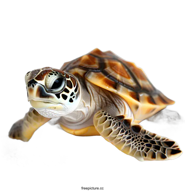 [Transparent Background PNG]Baby Sea Turtle on White Sand