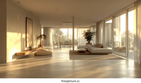 Bright and Airy Scandinavian Living Room With Plants