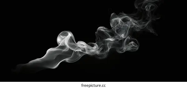 Abstract Smoke Design on Black Background