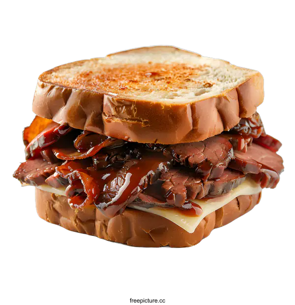[Transparent Background PNG]Beef Brisket Sandwich