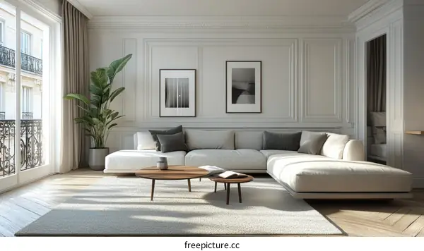 Elegant Parisian Living Room Interior Design