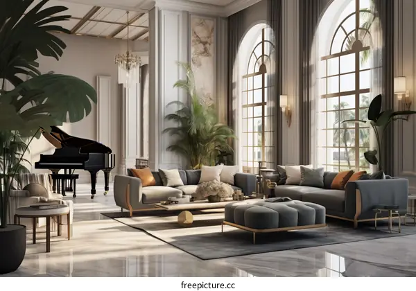 Piano in the living room