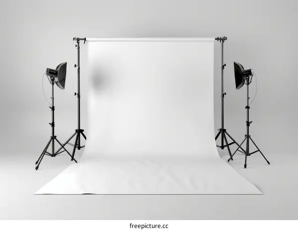 Professional Photography Studio Setup with Two Lights