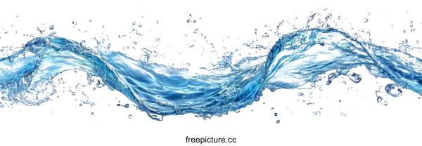 [Transparent Background PNG]Water Splashing in Abstract Design